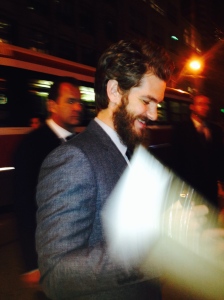 Andrew Garfield, Up-close and personal (he didn't have time to take pictures)